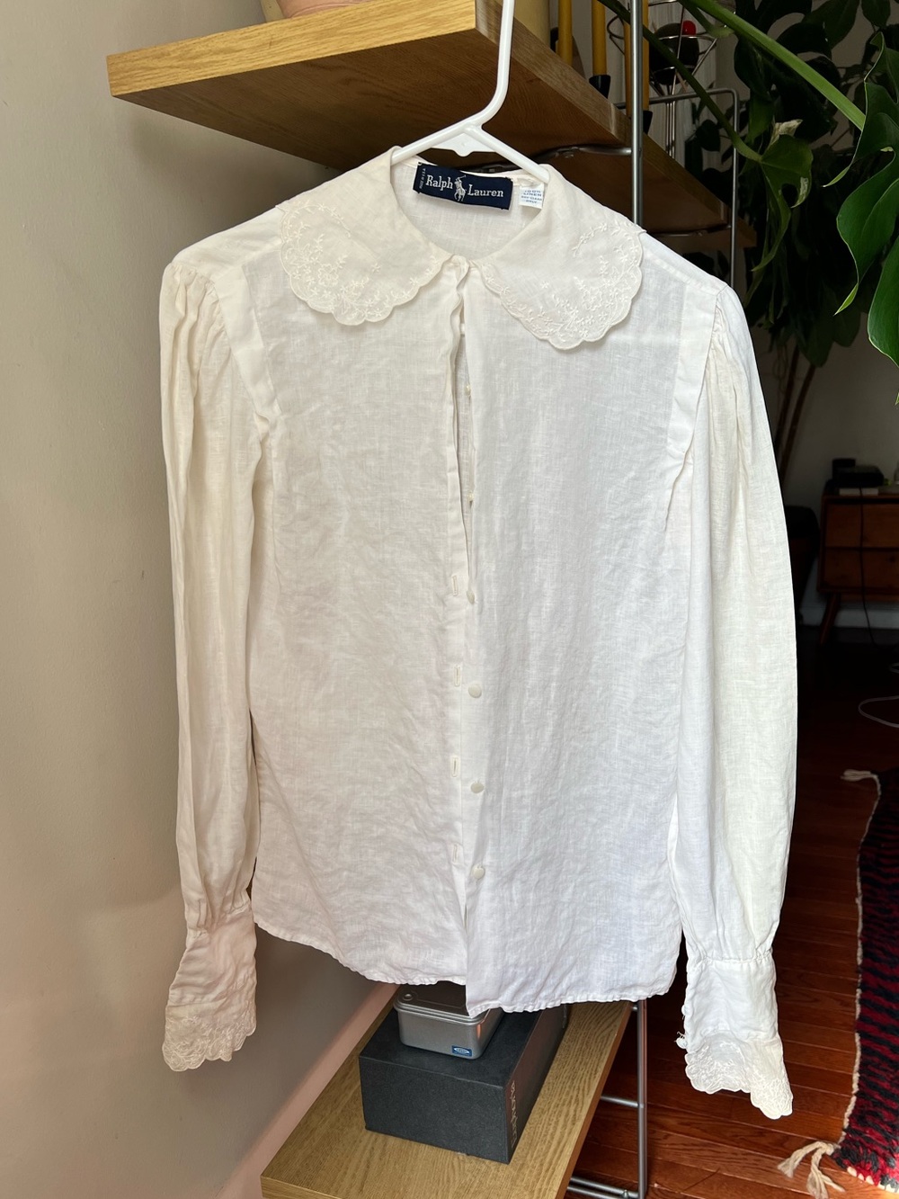 Vintage 1970s Ralph Lauren Linen Blouse